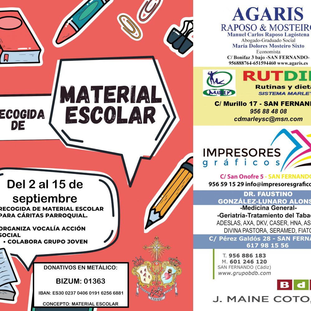 Campaña de recogida de material escolar