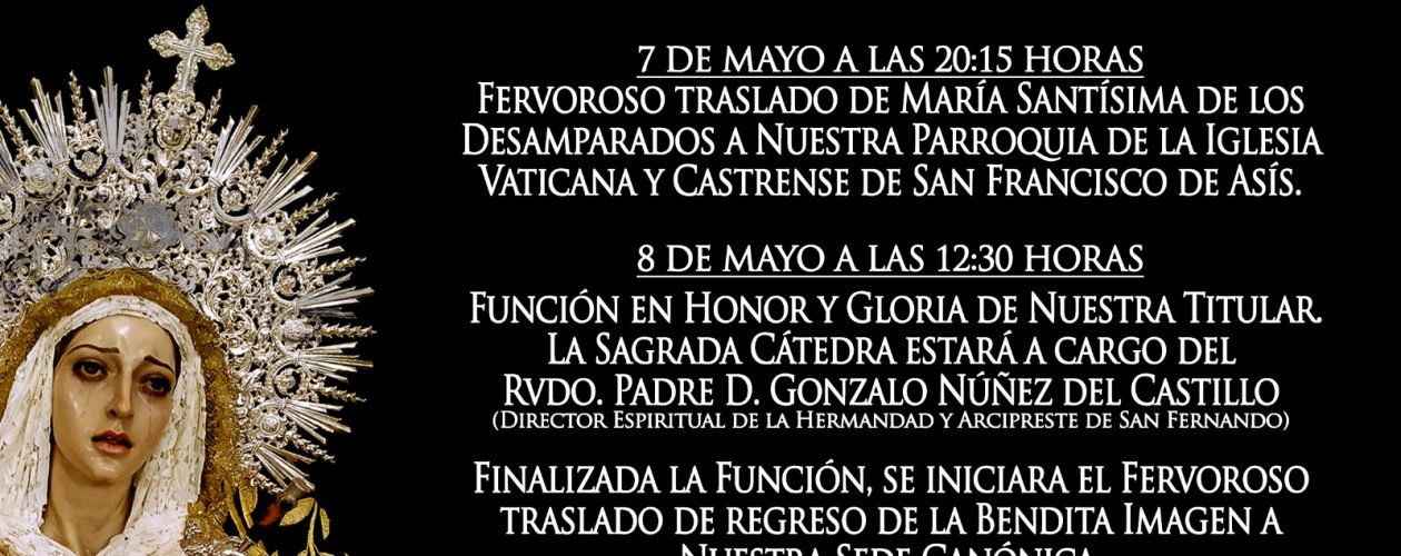 XXV Aniversario Bendición de la Imagen de María Santísima de los Desamparados