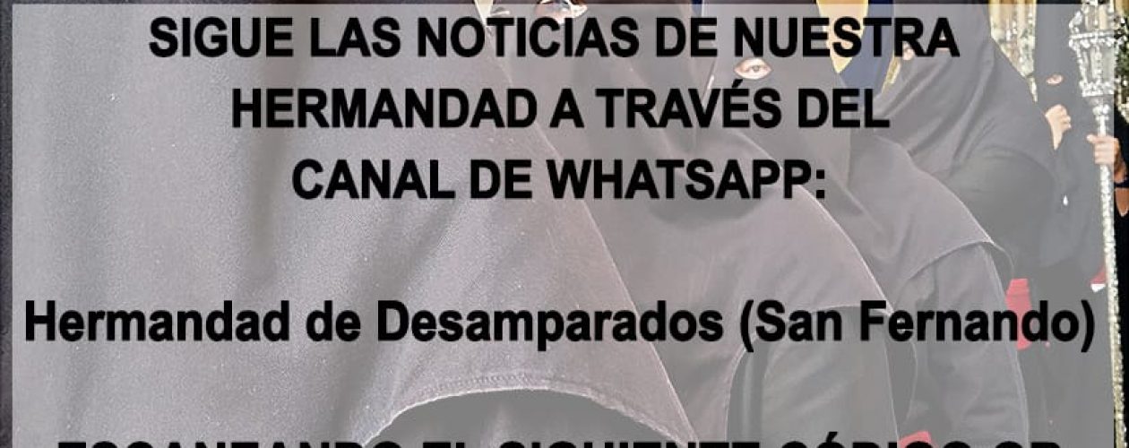 ¡¡Síguenos en nuestro canal de WhatsApp!!